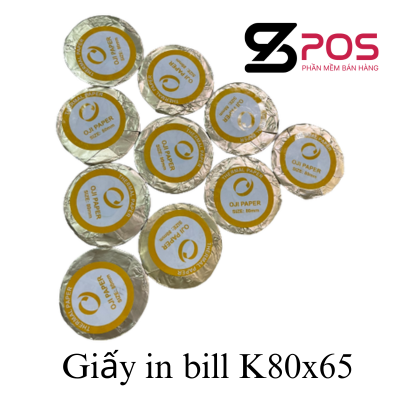 Giấy in bill k80x65 - Giấy in hóa đơn kích thước 80x65